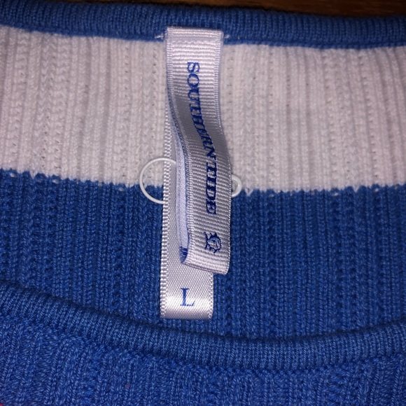 Southern Tide Rosalie Striped Peplum Sweater. Size L - Picture 4 of 4